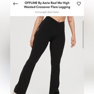 Aerie Cross Over Flare Leggings